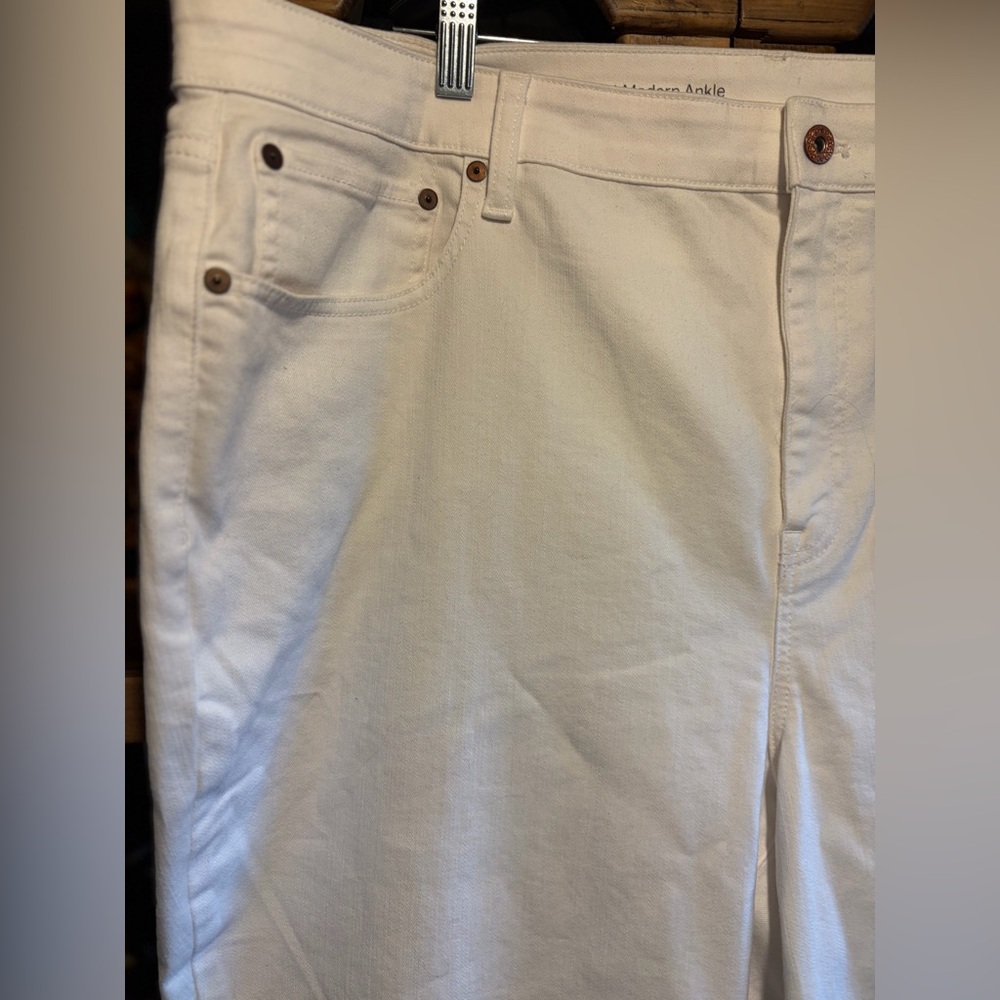 Talbots Flawless High Waist Modern Ankle White Pants Size 22W - Picture 4 of 7